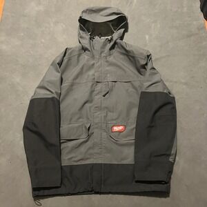 Milwaukee Men's Gray HYDROBREAK Layer Rain Shell Jacket Size Large